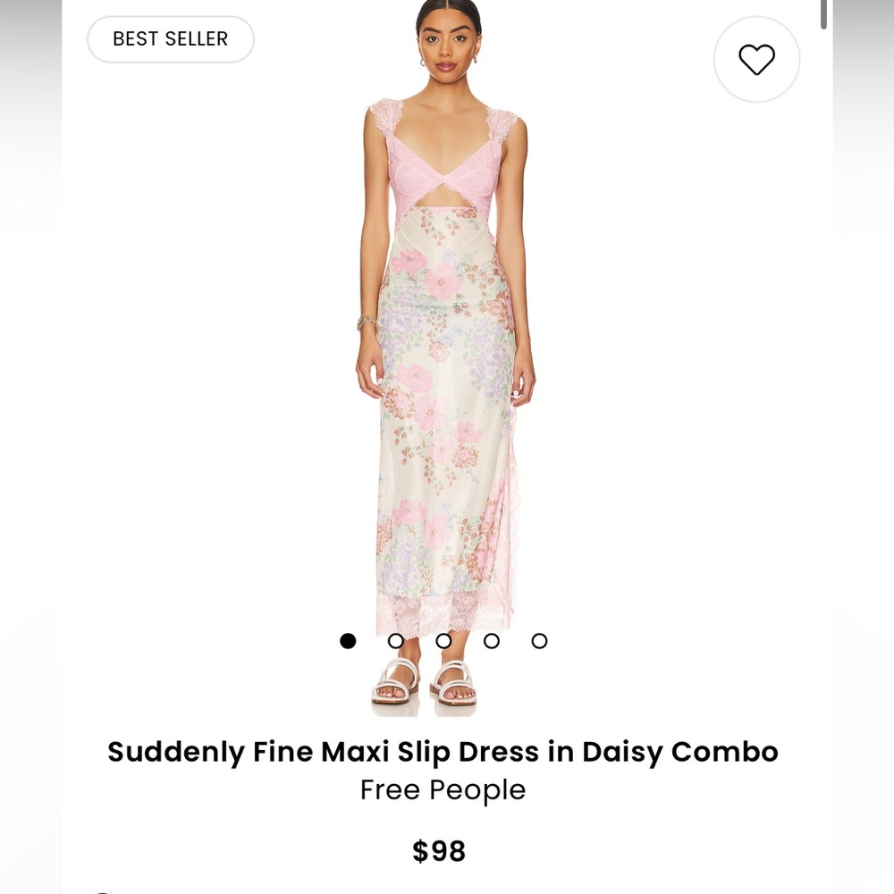 Suddenly fine maxi slip dress in daisy combo
